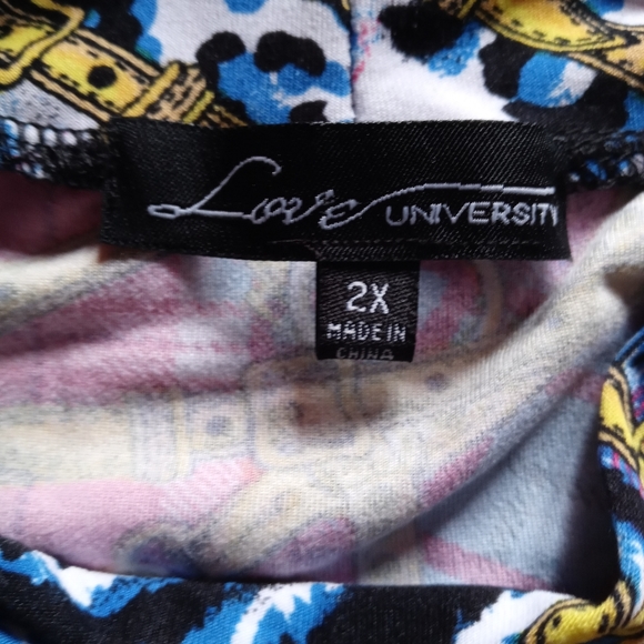 Love University Mock Neck Blouse Sz 2X NWT - Picture 5 of 7